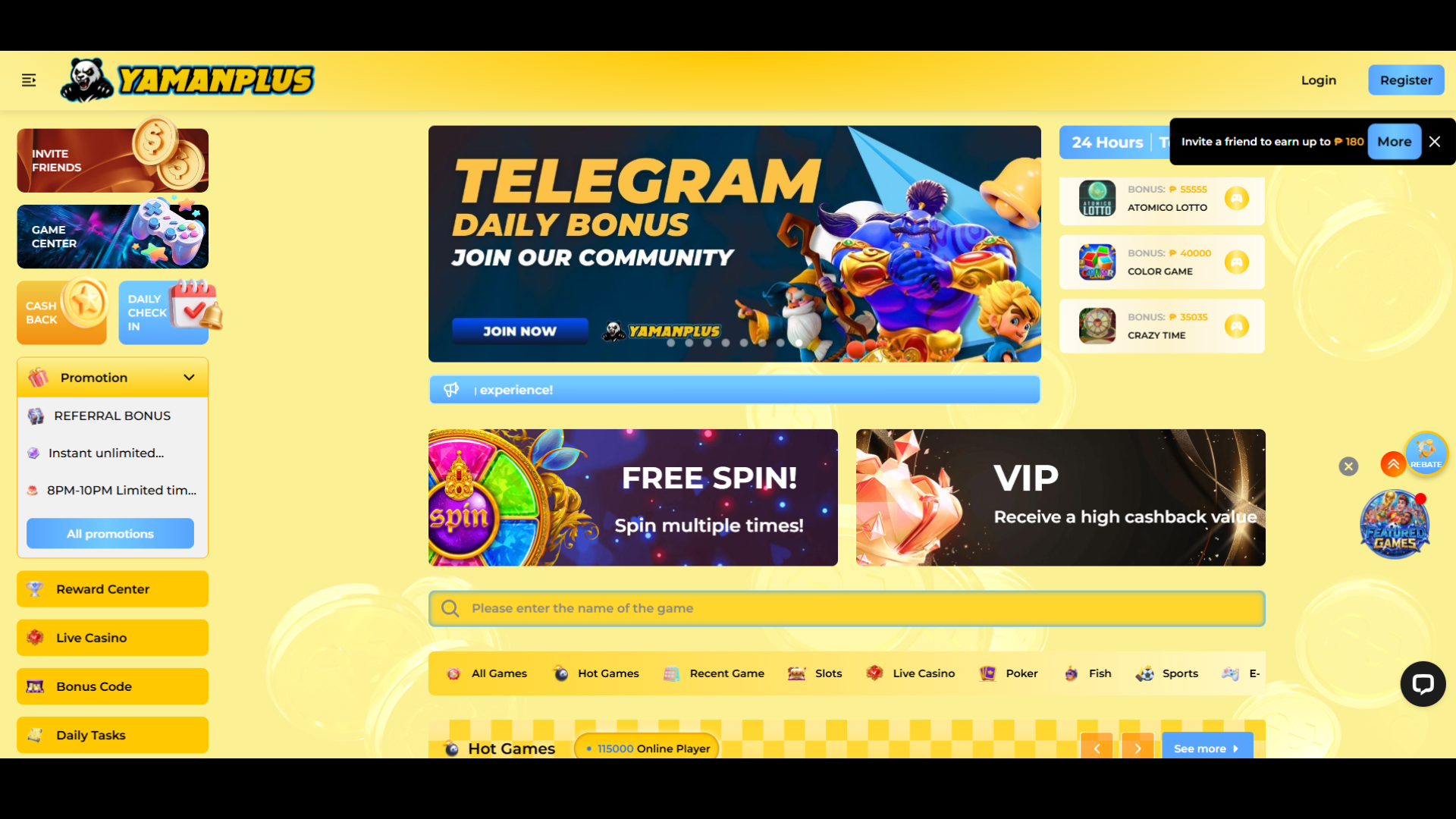 yamanplus | 180 REFERRAL BONUS HIGHEST REWARD INVITE NOW YAMANPLUS screenshot 1