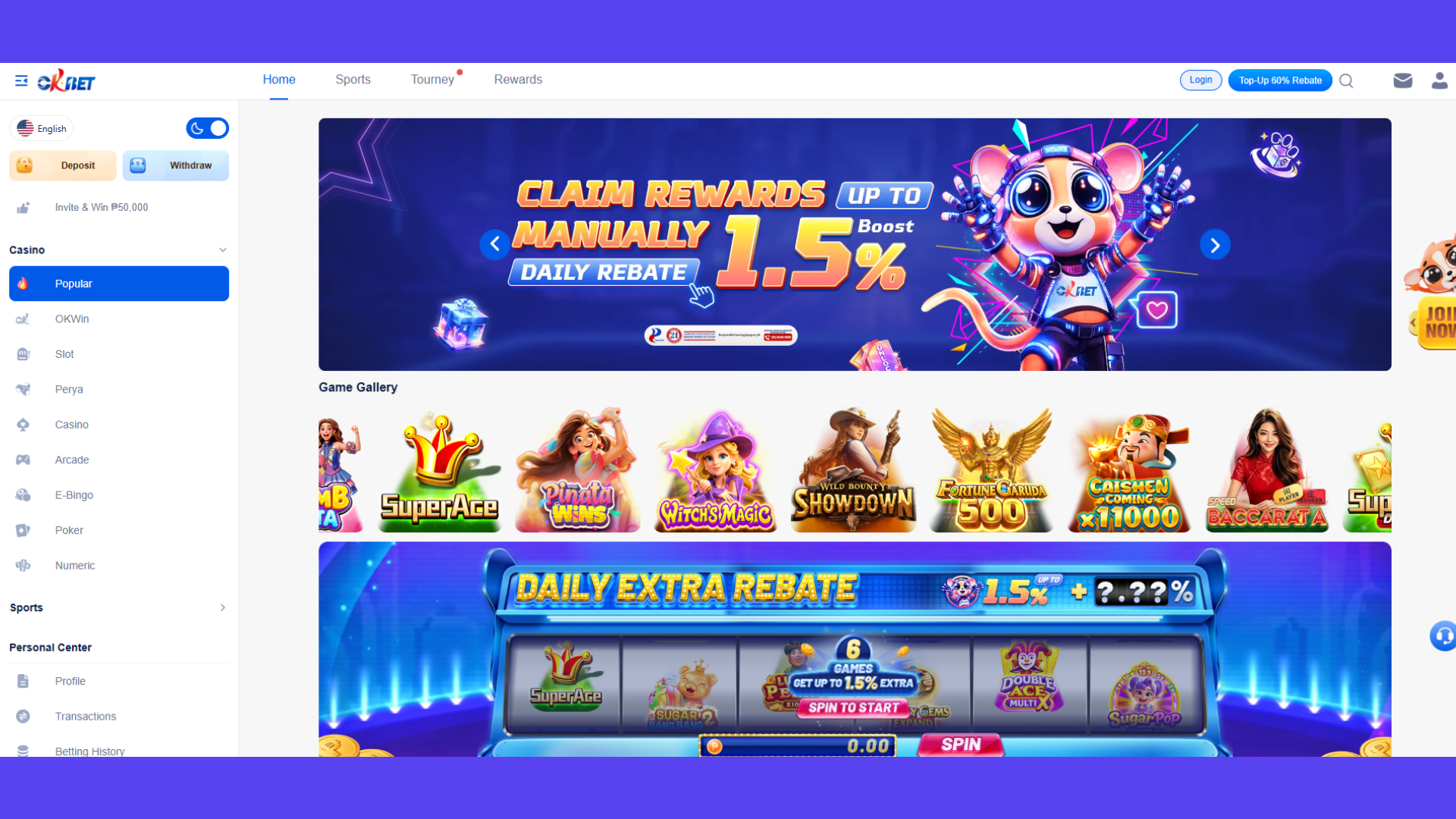 OKBet Legit Online Gaming Philippines | PAGCOR Licensed screenshot 1