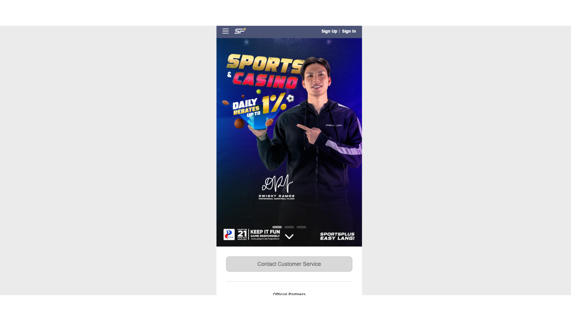 SportsPlus.com.ph Casino Game Online & PAGCOR Status screenshot 1
