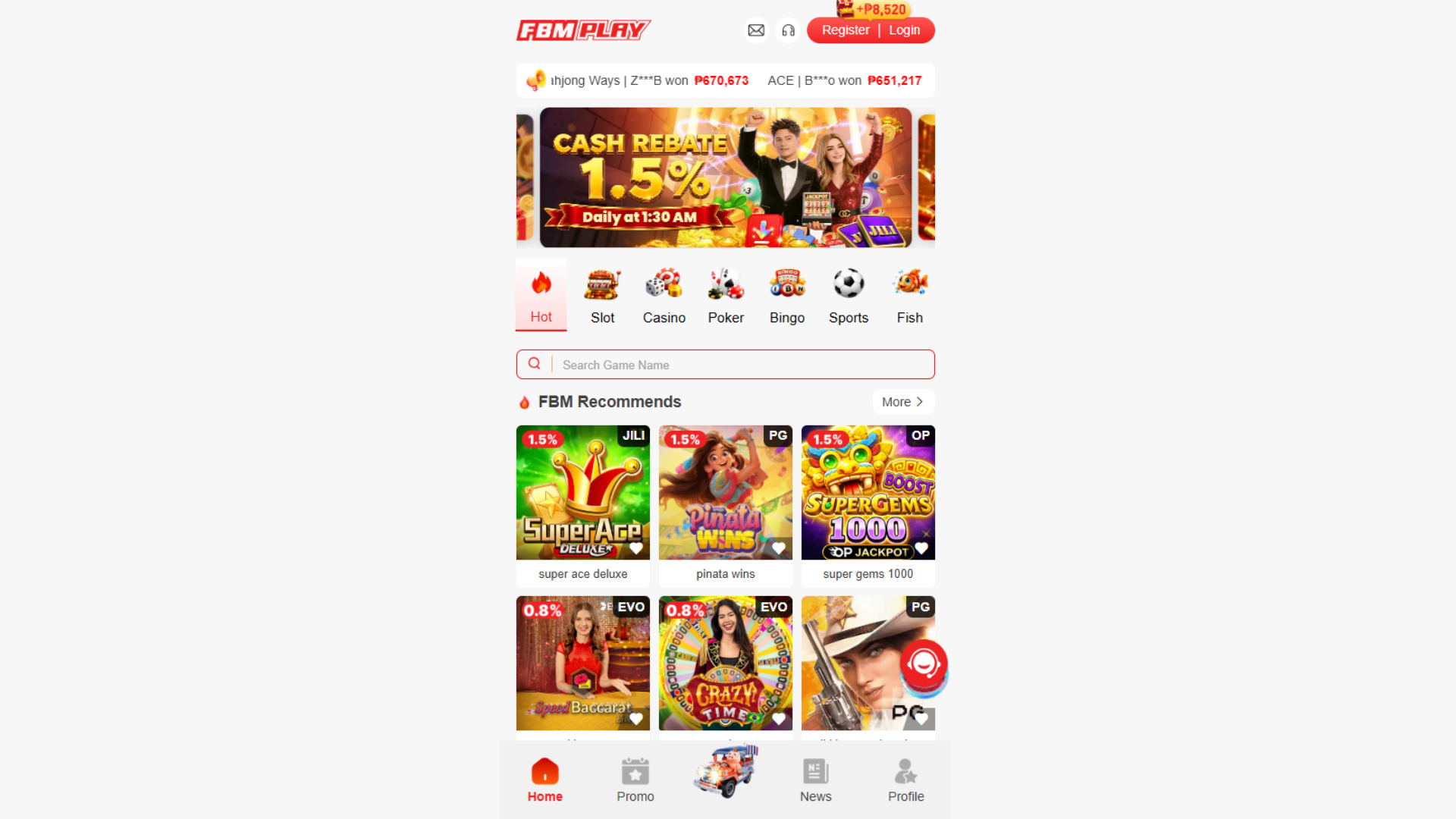 FBMPLAY – Play More, Win More | Best Online Casino of PH screenshot 1
