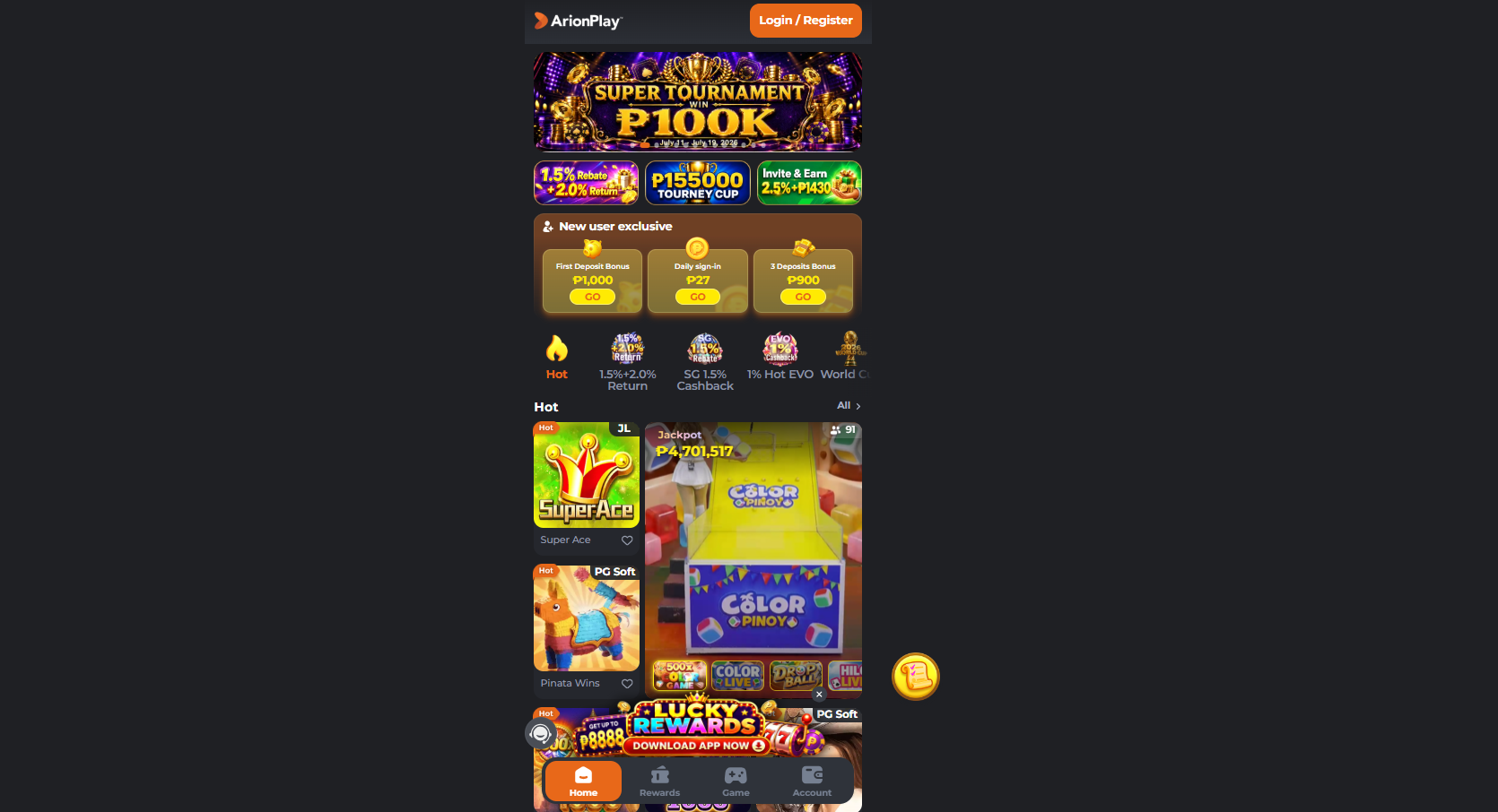 ArionPlay: Online Casino Philippines screenshot 1