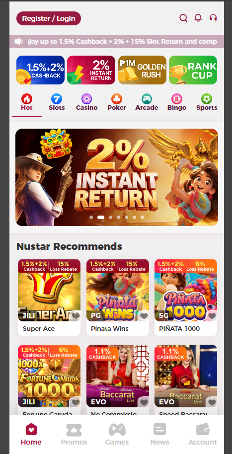 NUSTARGame.ph Review: Poker Online Casino & PAGCOR Status screenshot 1