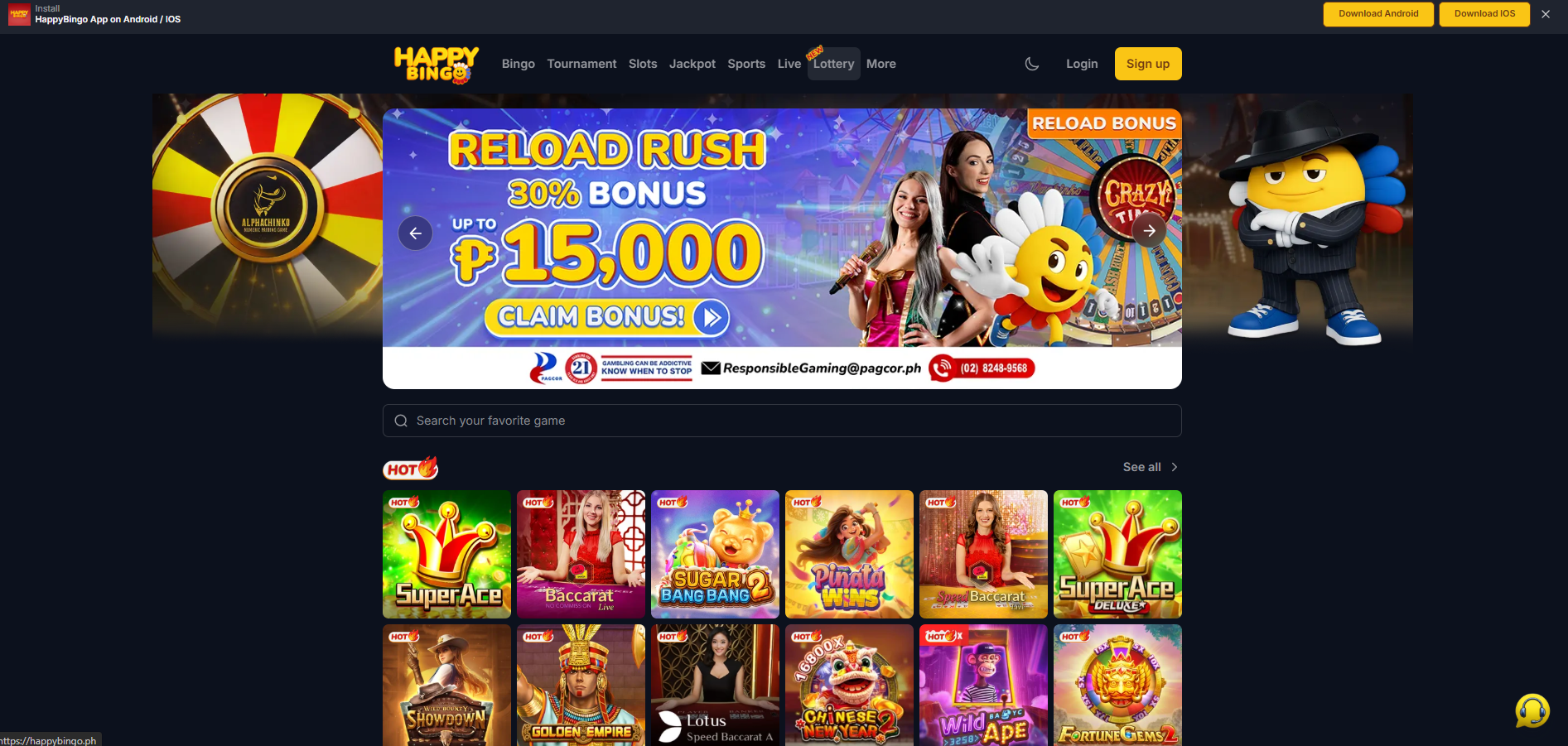 Happy Bingo: Play Bingo SuperAce & Get 230% Bonus | PAGCOR Certified screenshot 1