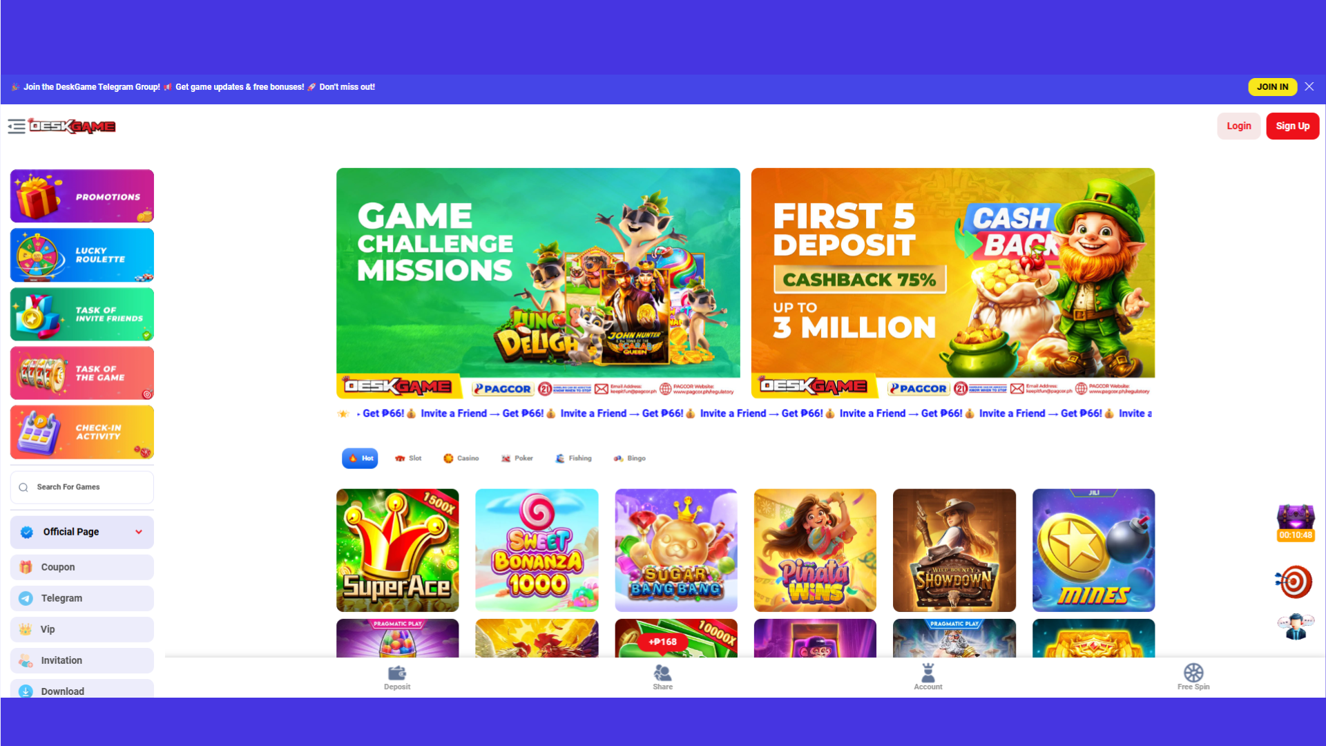 Find Hottest Slot Games at DeskGame.club | PAGCOR Review screenshot 1