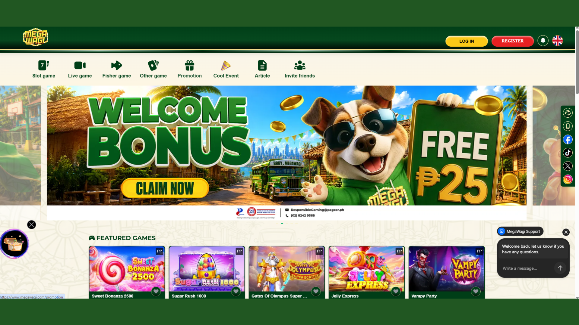 MegaWagi | PAGCOR-Licensed Online Gaming Platform in the Philippines screenshot 1
