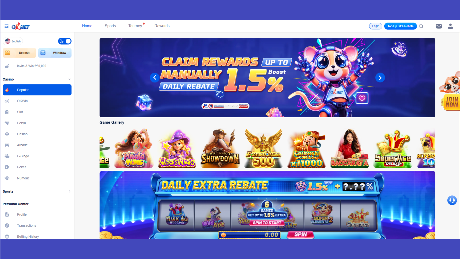 OKBet Legit Online Gaming Philippines | PAGCOR Licensed screenshot 1