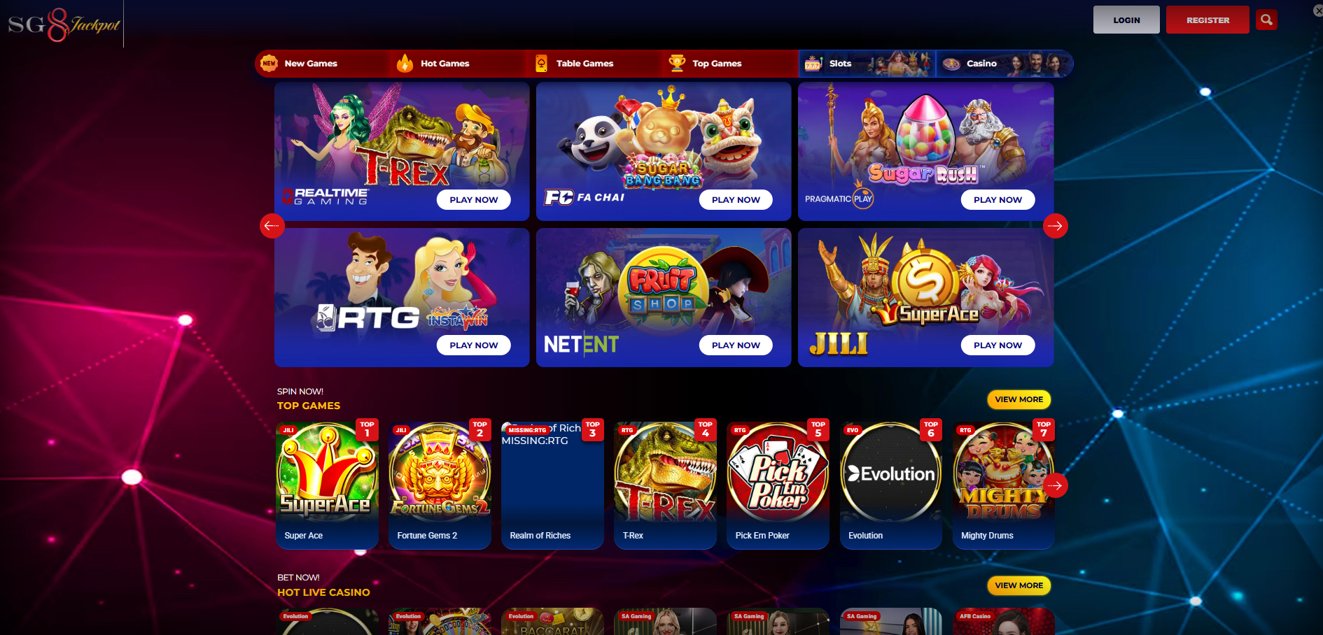 CoolGames SG8 Casino screenshot 1