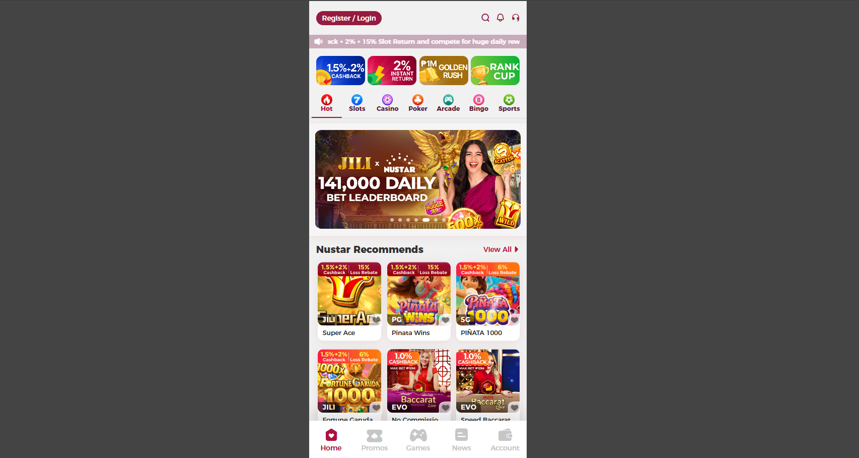 NUSTARGame.com Casino Game Online Guide & PAGCOR screenshot 1