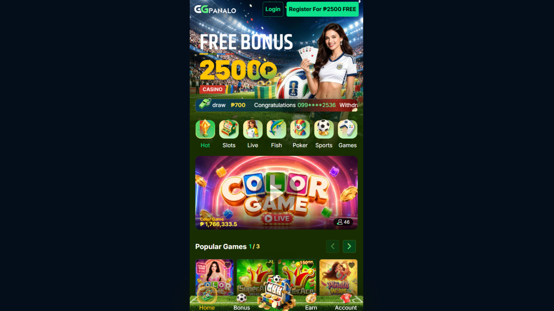 GG Panalo: PAGCOR-Licensed Online Casino in the Philippines screenshot 1